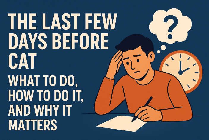 The Last Few Days Before CAT: What To Do, How To Do It, and Why It Matters