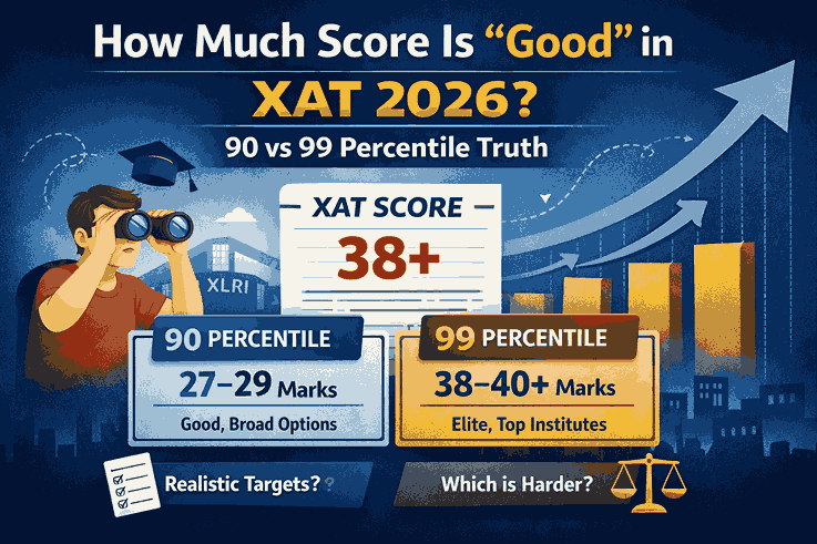 How Much Score Is “Good” in XAT 2026? 90 vs 99 Percentile Truth