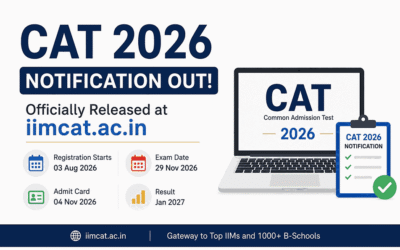 CAT 2026 Notification Officially Out Download Official PDF, Check Exam Date, Eligibility, Registration & Complete Details